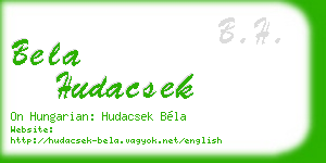 bela hudacsek business card